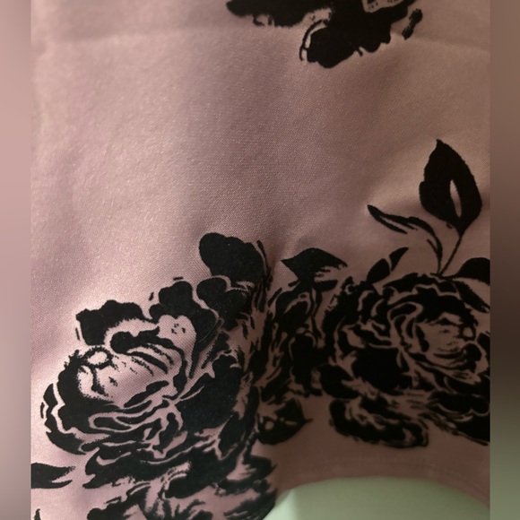 TRIXXI Skater Dress Mesh Neckline, Velvet Florals - Picture 3 of 9